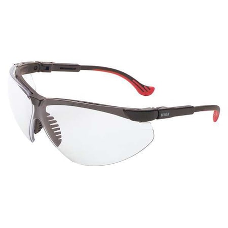 Uvex Safety Glasses, Genesis XC, HydroShield Anti-Fog, Black Half-Frame, Clear Lens S3300HS