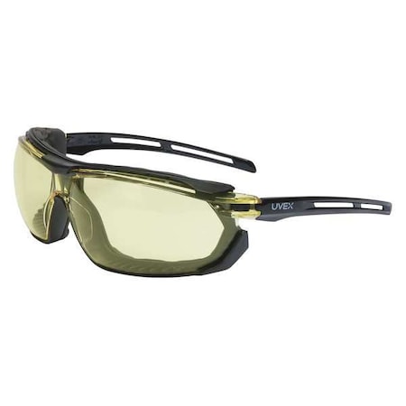 Uvex Tirade(TM), Safety Glasses, Anti-Fog, Amber Lens, Black Frame, Frameless S4042