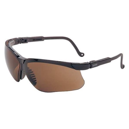 Uvex Genesis, Safety Glasses, HydroShield(R) Anti-Fog, Espresso Lens, Black Frame, Half-Frame S3201HS