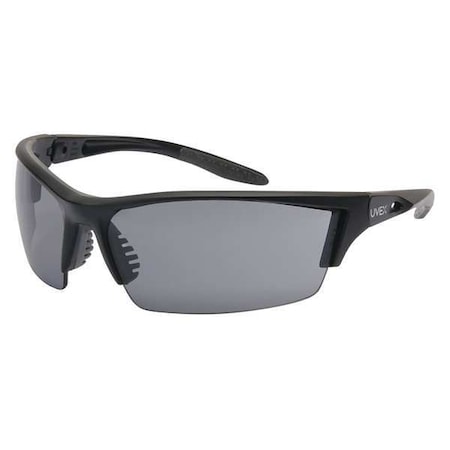 Uvex Instinct, Safety Glasses, Anti-Scratch, Gray Lens, Black Frame, Half-Frame S2821