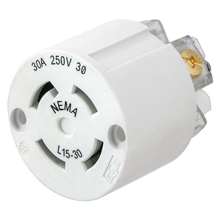 Hubbell Wiring Device-Kellems Wt Interior Nema L15-30r, 30a/250V, 3ph HBL29W75IN