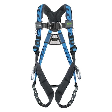 Miller AirCore(TM) Full Body Harness, L/XL, 400 lb., Quick-Connect Chest/ Tongue Leg Straps AAF-TBDUB