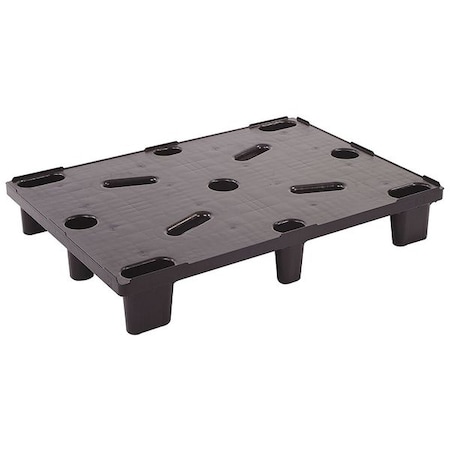 Zoro Select High Density Polyethylene Pallet, 41 3/4 in L, 29 3/4 in W, 6 3/8 in H, 2,800 lb Dynamic 42X30 SMALL FORMAT PALLET