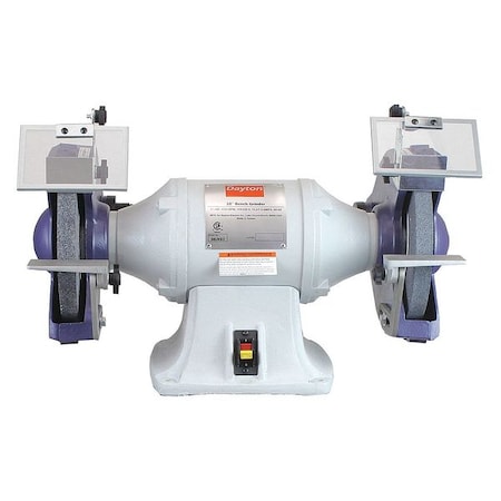 Dayton Bench Grinder, 10 in Max. Wheel Dia, 36/120 Grinding Wheel Grit 38UK62