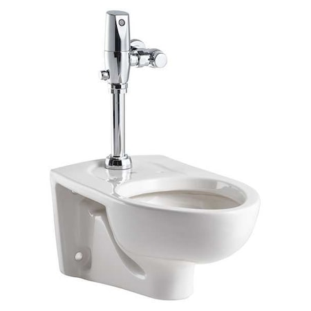 American Standard Flush Valve Toilet, 1.28 gpf, Flushometer, Wall Mount, Elongated, White 3351528.020