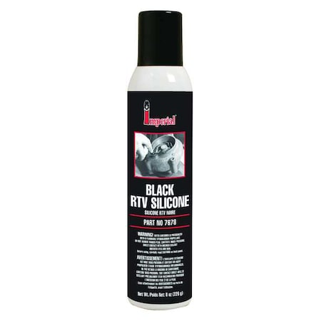 Zoro Select Multipurpose RTV Silicone Sealant, 8 oz, Black, Spray Bottle, 6PK 40JM25