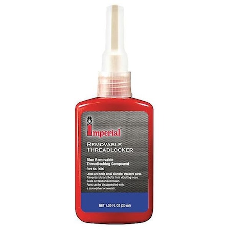 Zoro Select Threadlocker, Blue, Medium Strength, Liquid, 35 mL Bottle, PK4 40JM29