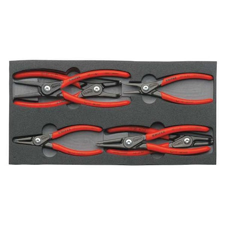 Knipex 6 Piece Plastic Grip Retaining Ring Plier Set 00 20 01 V02