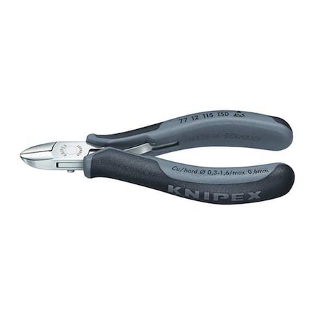 Knipex 4 1/2 in Diagonal Cutting Plier Standard Cut Uninsulated 77 12 115 ESD