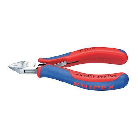 Knipex 4 3/4 in 77 Diagonal Cutting Plier Standard Cut Pointed Nose Uninsulated 77 32 115