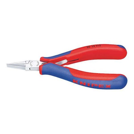Knipex 4 1/2 in Flat Nose Plier Multi-Component Grip Handle 35 12 115