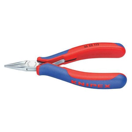 Knipex 4 1/2 in Chain Nose Plier Multi-Component Grip Handle 35 22 115