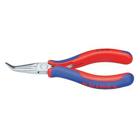 Knipex 5-3/4" Electronics Pliers w/ Angled, Half-Round Jaw, Ergonomic Grip 35 82 145