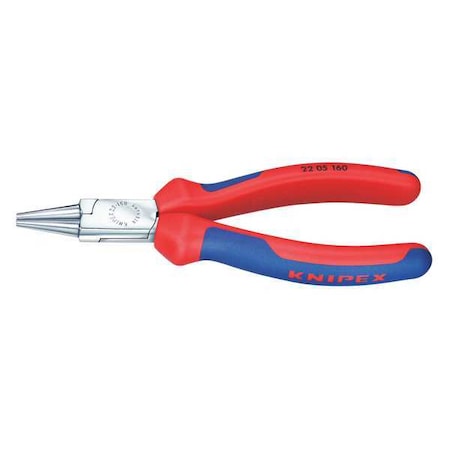 Knipex 6 1/2 in 22 Round Nose Plier Multi-Component Grip Handle 22 05 160