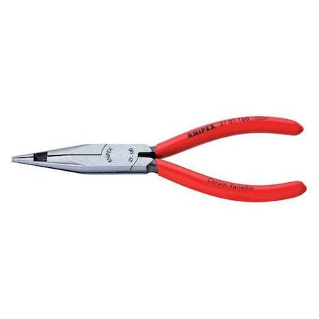 Knipex 6 13/64 in Long Nose Plier, Side Cutter Plastic Coated Handle 27 01 160
