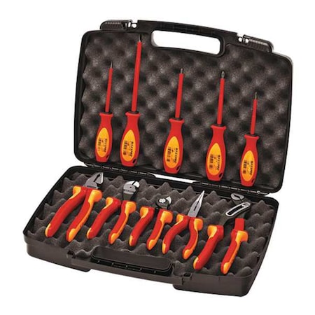 Knipex Insulated Tool Set, Hard Case, 10-Pc 9K 98 98 30 US