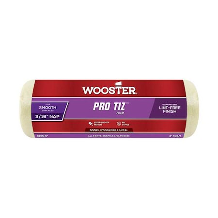 Wooster 9" Paint Roller Cover, 3/16" Nap, Foam R265-9