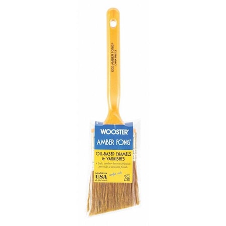 Wooster 2" Angle Sash Soft, Brown China Bristle Bristle, Paint Brush, Plastic Handle 1233-2