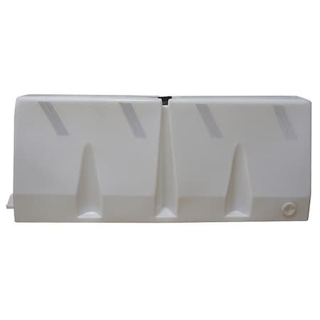 Zoro Select Polycade Traffic Barrier, Plastic, Diamond, 24 1/2 in Height, 58 1/4 in Length, 35 lb, White TB-5-00