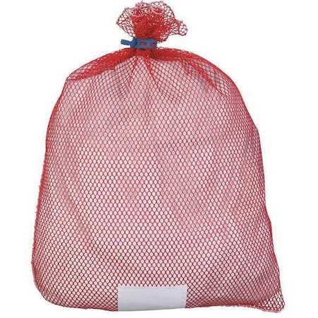 Zoro Select Rubber Closure, Polyester, Laundry Bag, Red ID245157