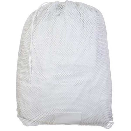 Zoro Select Drawstring, Polyester, Laundry Bag, White GP245165