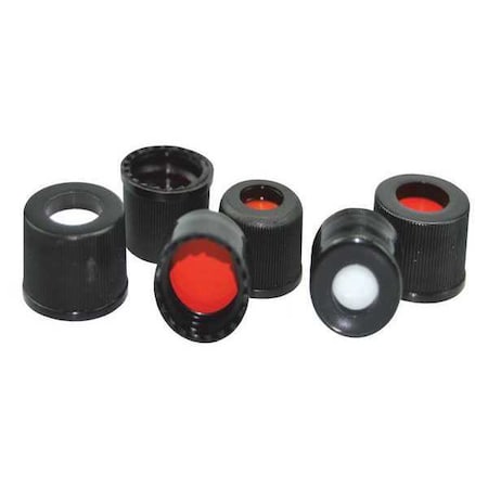 Qorpak Cap, Black, 8-425mm Size, PK1000 VC11190-122