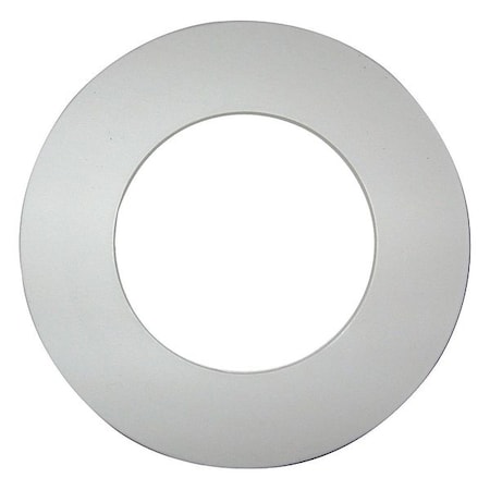 Zoro Select Flange Gasket, 1 in., 1/8 in., White, PTFE 24SH-RG-0150-125-0100