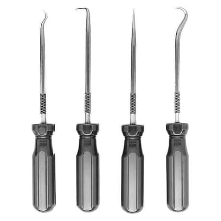Ullman Devices Pick And Hook Set, Steel, 5-1/16in.L, 4 pcs PSP-4