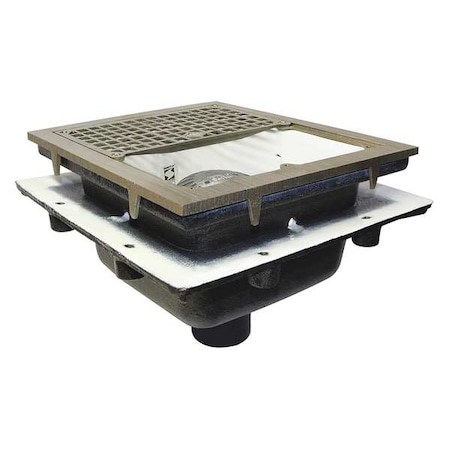 Jay R. Smith Manufacturing Indirect Waste Drain Floor Drain, Cast-iron, 2", No Hub 3140Y02-12