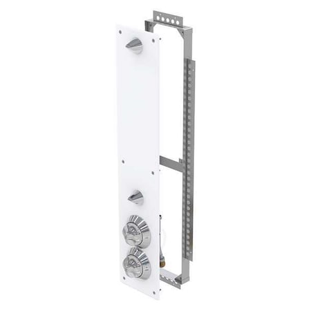 Bestcare Wall, Individual Wall Shower Panel With Ligature Resistant Showerhead, Chrome, White WH418-FH-CSH