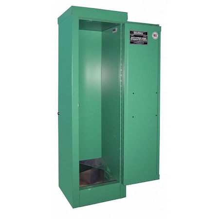 Securall Cylinder Storage Cabinet, Green, Steel MG104