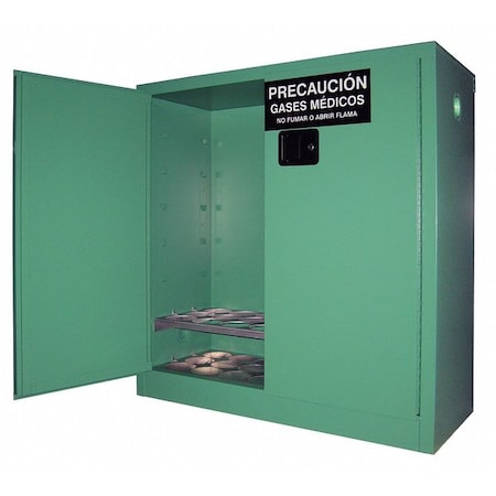 Securall Cylinder Storage Cabinet, Green, Steel MG121