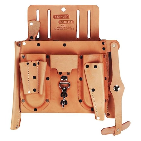 Proto Tool Pouch, Tool Pouch, Tan, Leather, 14 Pockets J95030