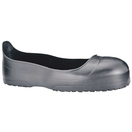 Shoes For Crews Overshoes, Steel Toe, Rubber, 2 in Height, Pull On Closure, SFC-2 Sole, Black, L 53