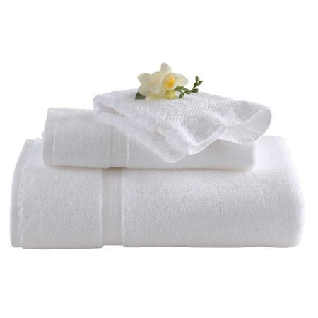 5 Star Hotel Collection Wash Towel, 13 x 13 In, White, PK48 7132201