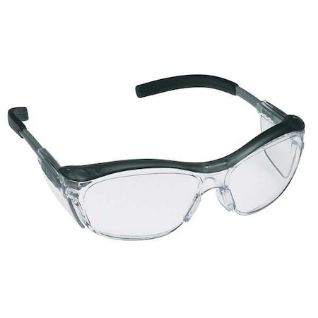3M Nuvo, Safety Glasses, Anti-Fog & Anti-Scratch, Clear Lens, Gray Frame, Half-Frame 11411-00000-20