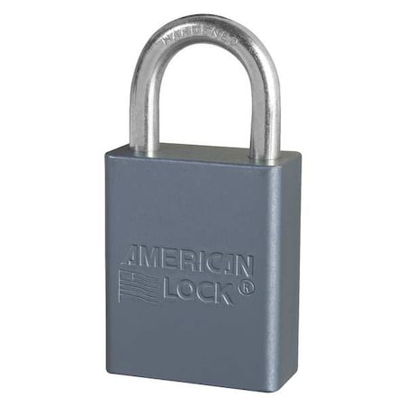 American Lock Padlock, Keyed Different, Standard Shackle, Rectangular Aluminum Body, Hardened Steel Shackle A30