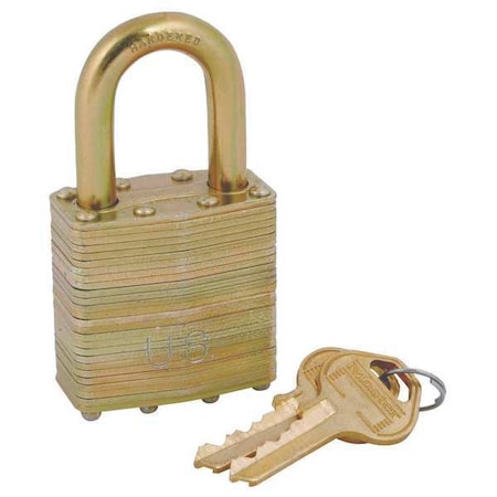 Master Lock Padlock, Keyed Different, Standard Shackle, Rectangular Steel Body, Steel Shackle 6001NLFUS