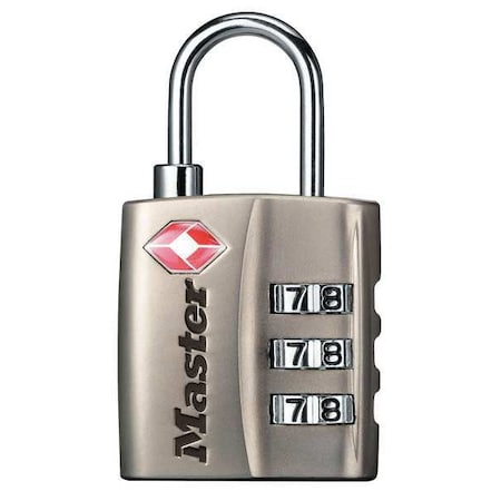 Master Lock Luggage/Briefcase Padlock, Steel, Side 4680DNKL