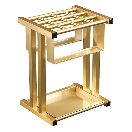 Glaro Umbrella Stand, 12 Umbrellas, Finish: Satin Brass 1690BE