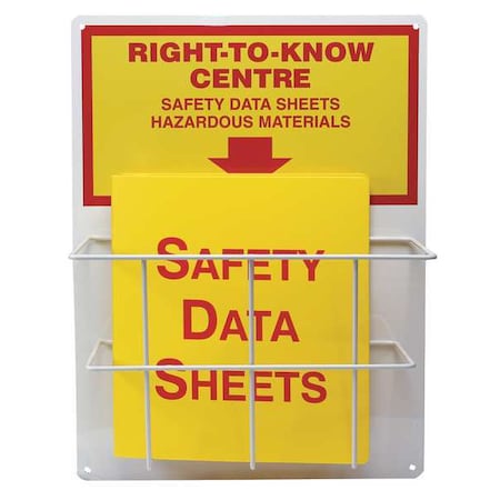 Accuform Right to Know Center, Right-to-Know Centre Safety Data Sheets Hazardous Materials, 15 in W, 20 in H ZRS339