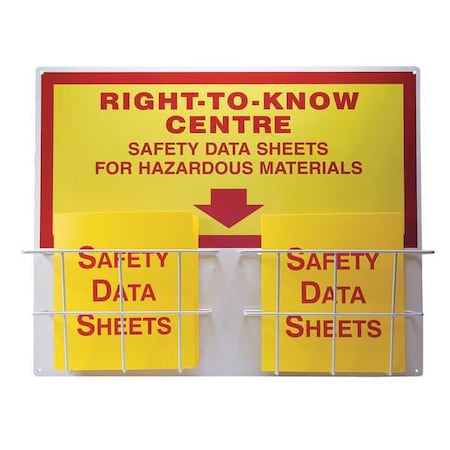 Accuform Right to Know Center, Right-to-Know Centre Safety Data Sheets Hazardous Materials, 30 in W, 24 in H ZRS340