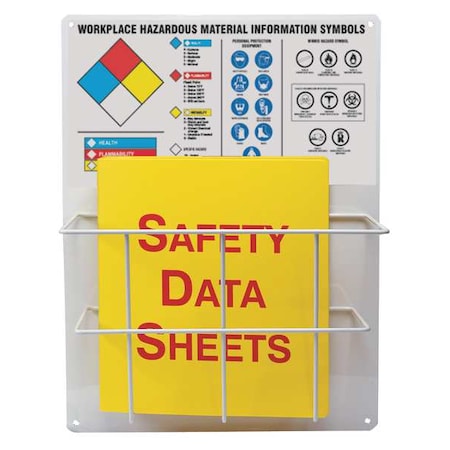 Accuform Right to Know Center, Workplace Hazardous Material Information Symbols, 15 in W, 20 in H ZRS349