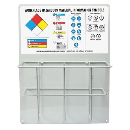 Accuform Right to Know Center, Workplace Hazardous Material Information Symbols, Aluminum, 15 in W, 20 in H ZRS350