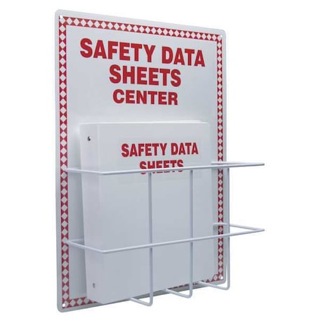 Accuform Safety Data Sheets Center Kit, Safety Da Sheets Center, Aluminum/Pvc-Coated Steel Wire, 15 in W ZRS409