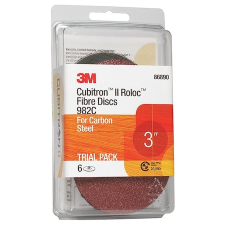3M Cubitron Fiber Disc Trial Pack, 3in., TR 60440296881