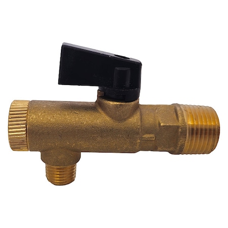 Speedaire Filter Ball Valve, Brass, 1/2in Drain Port FBV-505025
