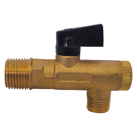 Speedaire Filter Ball Valve, Brass, 3/8in Drain Port FBV-385025
