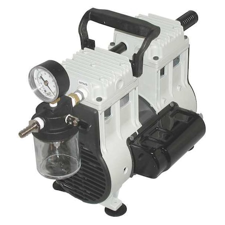 Welch Piston Vacuum Pump, 1/3 HP, 29.8in. Hg 2581B-50