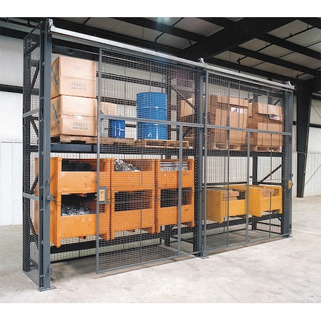 WIRECRAFTERS Pallet Rack Encl, 3 Bay, 120inW, 48inBaseD RE91048SD3